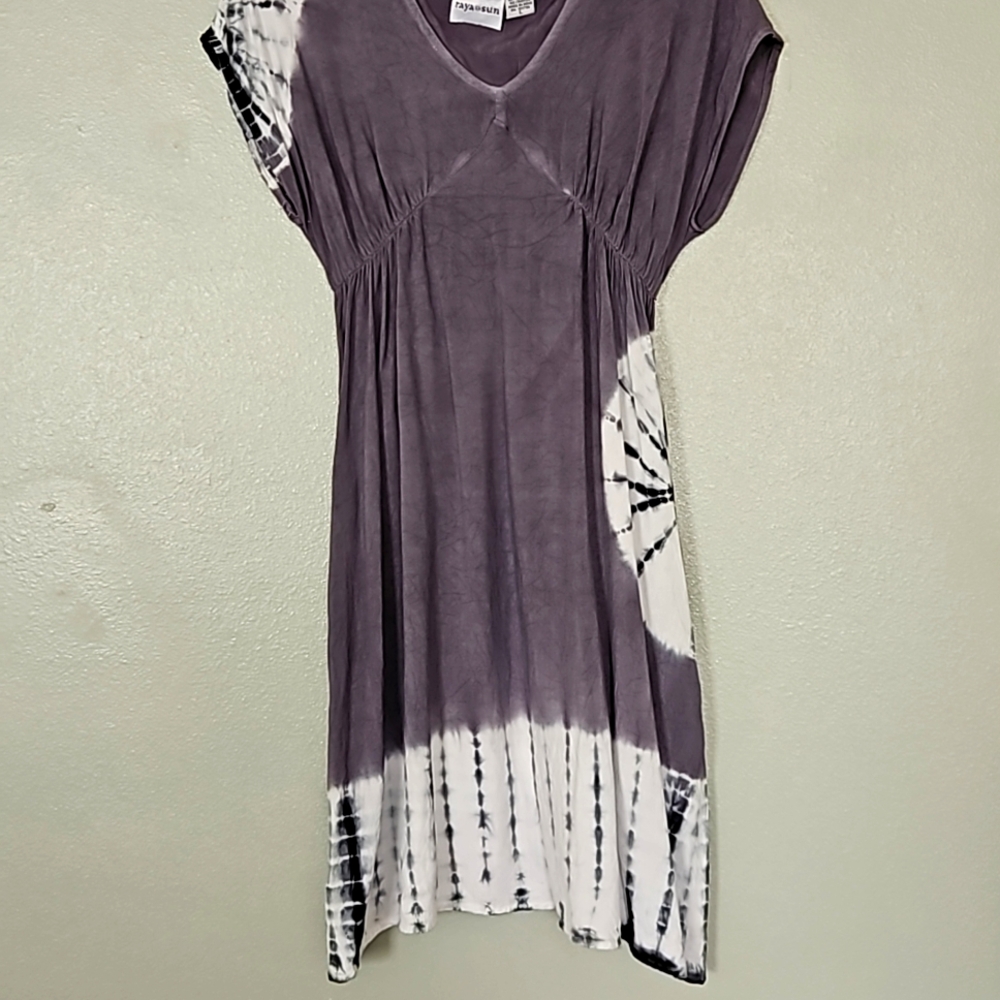 Raya Sun Gray tie dye dress